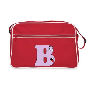 B - Retro Tasche - Rot/Weiß - Vorne