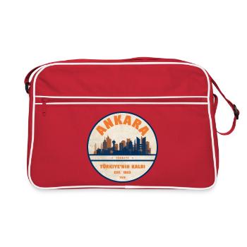 Ankara Skyline Badge - Retro Bag - red/white - Front
