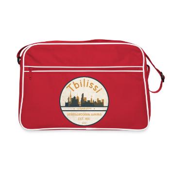 Tbilisi Skyline City Badge - Retro Bag - red/white - Front