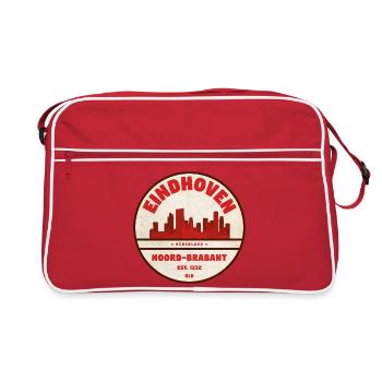 Eindhoven Skyline Badge NL - Retro Bag - red/white - Front