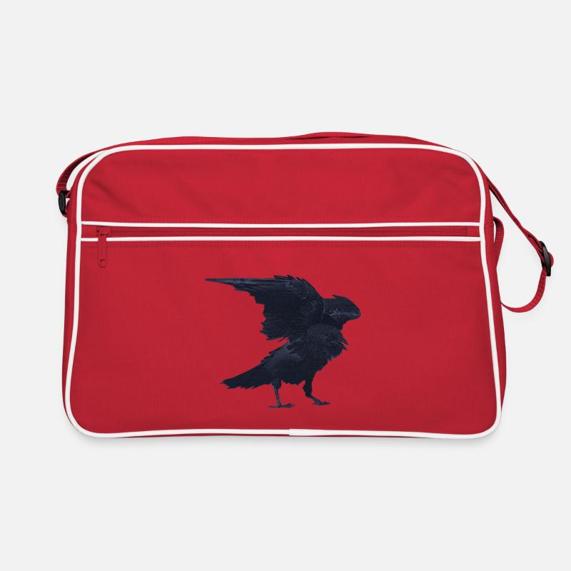 kolkrabe flattern, goth, geburtstagsgeschenk Mann Retro Tasche