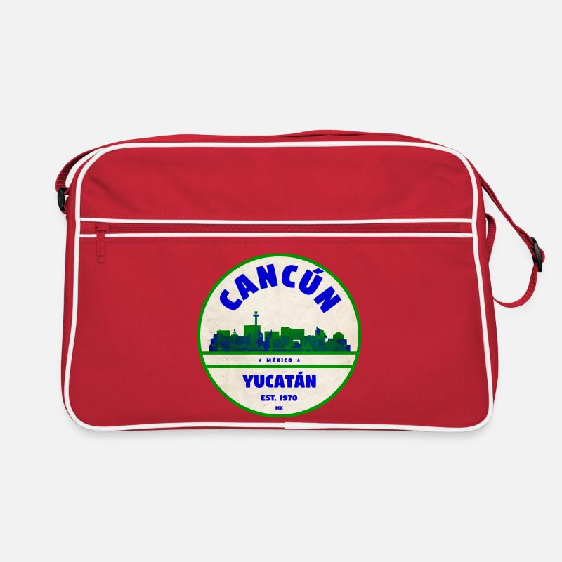 Cancún Yucatán Skyline Vintage Circle Retro Bag