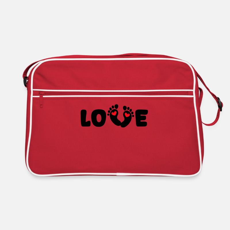 Enceinte Coeur Bébé Pieds Grossesse Mère Sac Retro