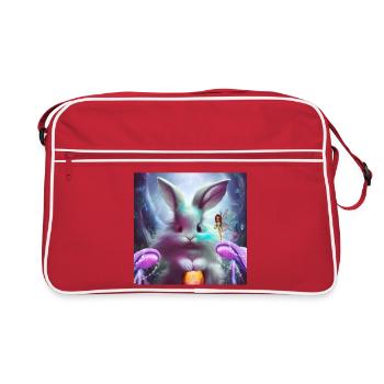Cute Easter Bunny - Retro Bag - red/white - Front