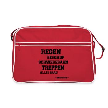 Regen Treppen Wuppertal - Retro Tasche - Rot/Weiß - Vorne