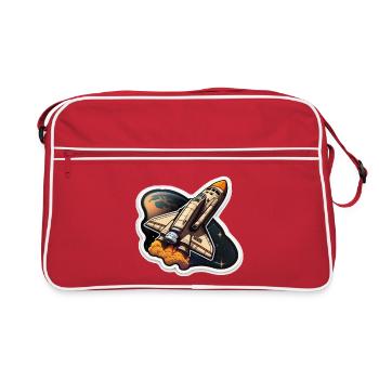 Space Rocket - Retro Tasche - Rot/Weiß - Vorne
