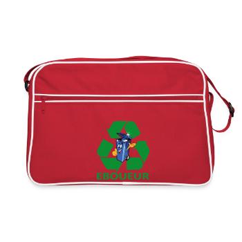 Eboueur - Sac Retro - rouge/blanc - Devant
