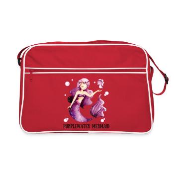 Sirène d’eau pourpre - Sac Retro - rouge/blanc - Devant