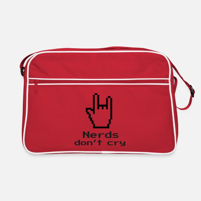 Nerds don't cry! nerdy, IT, EDV, Programmierer Retro Tasche