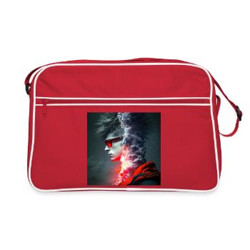 Portrait elektrik 03 - Retro Bag - red/white - Front