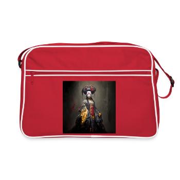 Geisha Zombie 01 - Retro Bag - red/white - Front