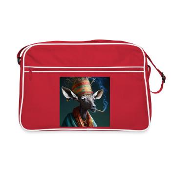 Cannabiche 01 sans typo - Sac Retro - rouge/blanc - Devant