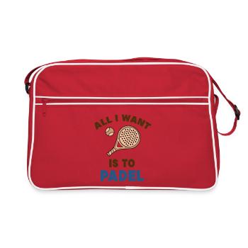 Padel Trainer Ball Racket Padel Game Statement - Retro Bag - red/white - Front