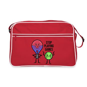 Padel Player Racket Statement Balls Padel Game - Retro Bag - red/white - Front