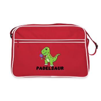 Balls Saying Player Padel Game Padel Racket - Retro Bag - red/white - Front