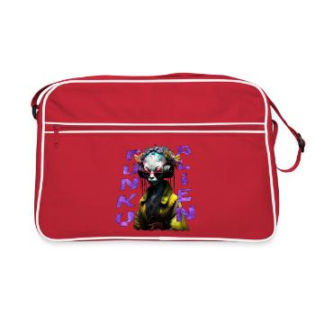 Funky alien 02 - Sac Retro - rouge/blanc - Devant