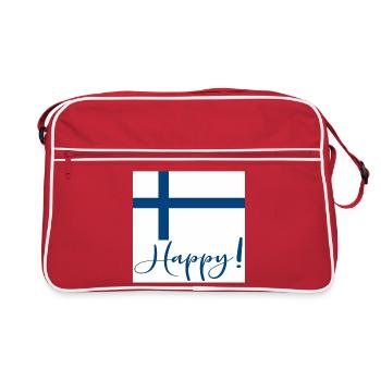 DRAPEAU FINLANDAIS - SIGNE HEUREUX - Sac Retro - rouge/blanc - Devant