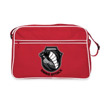 SNAKE ATTACK - Retro Tasche - Rot/Weiß - Vorne