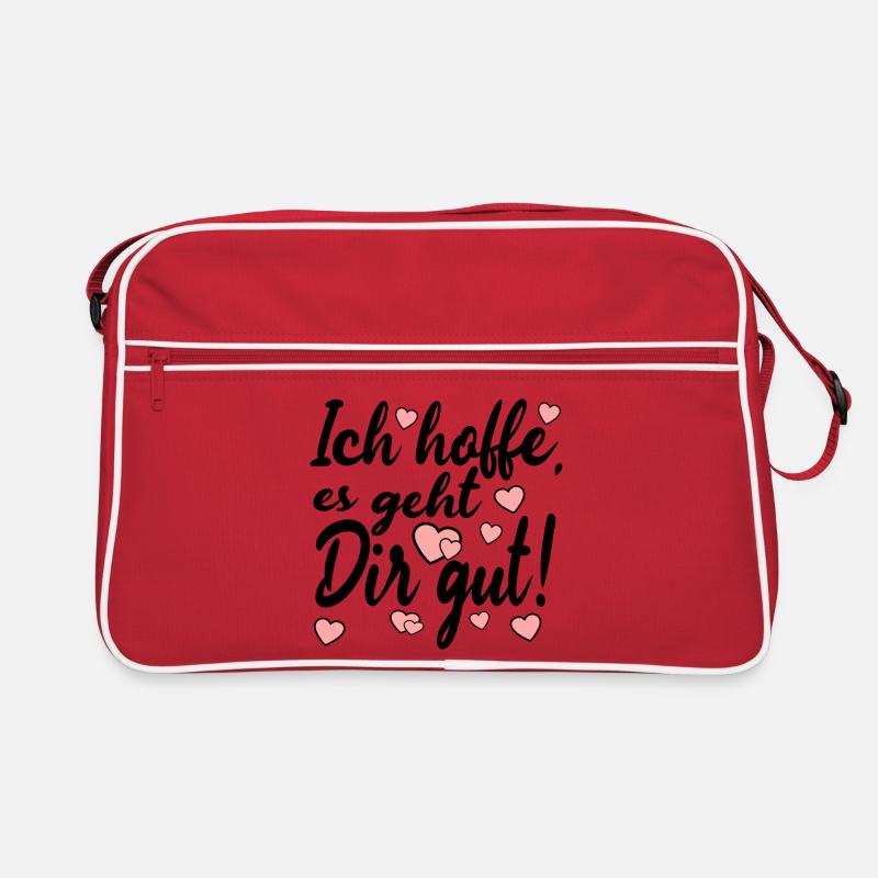 Ich hoffe es geht dir gut - Sprüche Retro Tasche
