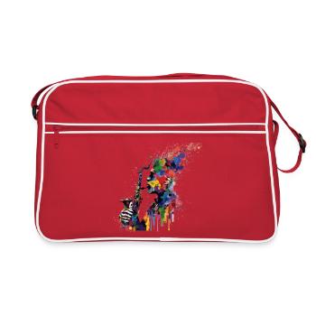 Saxophoniste Musicien Jazz - Sac Retro - rouge/blanc - Devant