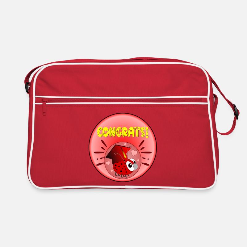 HERZLICHEN GLÜCKWUNSCH ABSCHLUSS - BACHELOR - MASTER Retro Tasche