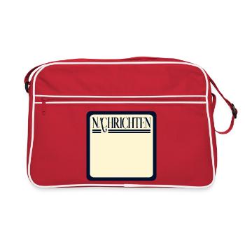 NACHRICHTEN SELBST GESTALTEN - Retro Tasche - Rot/Weiß - Vorne