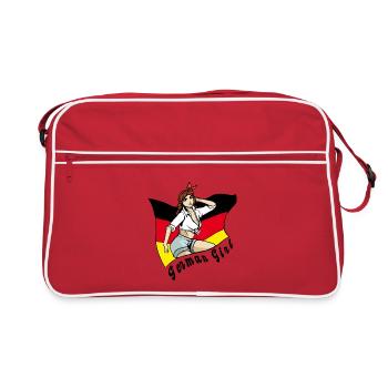 Design du drapeau de l'Allemagne pour fille - Sac Retro - rouge/blanc - Devant