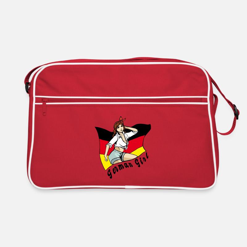 Deutschland Mädchen Flaggen Design Retro Tasche