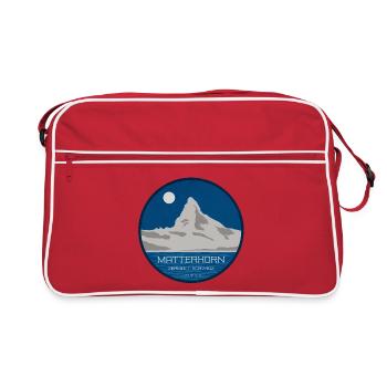 Matterhorn Zermatt graphic with altitude - Retro Bag - red/white - Front