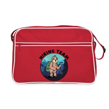 Mountain Hiking Hikers Climbing Hiking Statement - Retro Bag - red/white - Front