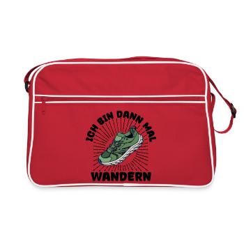 Naturliebhaber Wandern Wanderer Statement Natur - Retro Tasche - Rot/Weiß - Vorne