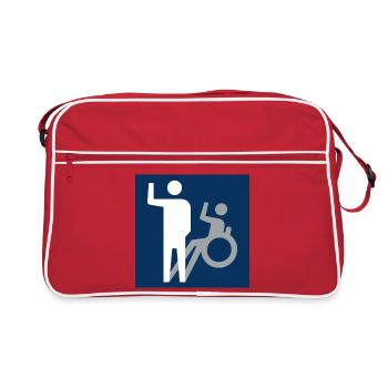 Not all disabilities are visible * - Retro Bag - red/white - Front