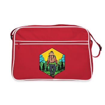 Randonnées Randonnées Alpinisme Randonnée en montagne - Sac Retro - rouge/blanc - Devant