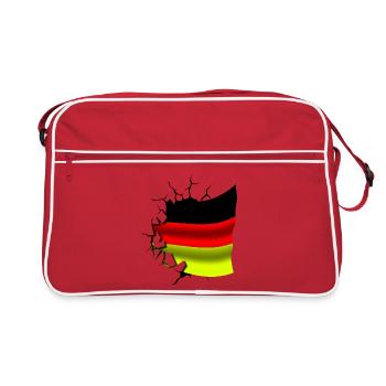 Germany - Germany - Deutschland - Torn Flag - Retro Bag - red/white - Front