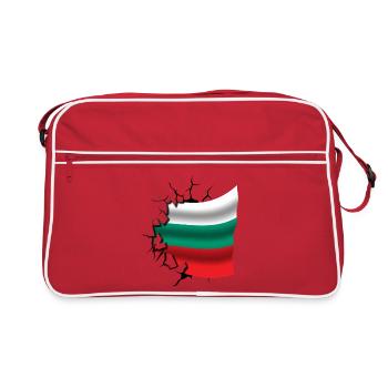 Drapeau de la Bulgarie - Bulgarie - Drapeau cassé - Sac Retro - rouge/blanc - Devant