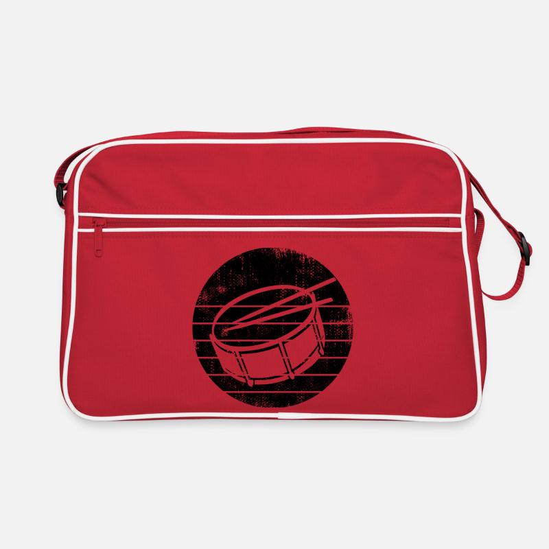 Kleine Trommel - Retro Tasche - Rot/Weiß