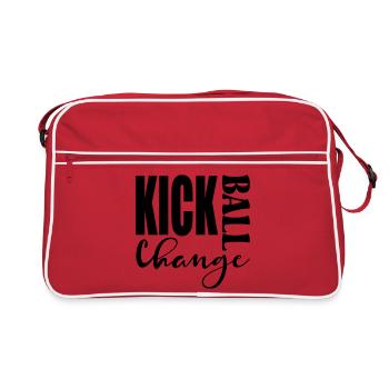 KICK BALL CHANGE - DANCING SAYINGS - Retro Bag - red/white - Front