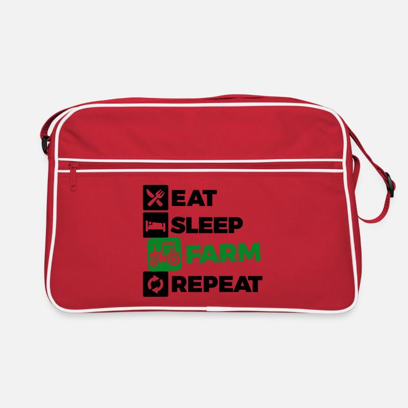 Motor Vehicle Tractor Statement Arable Farming Organic Farmer Retro Bag