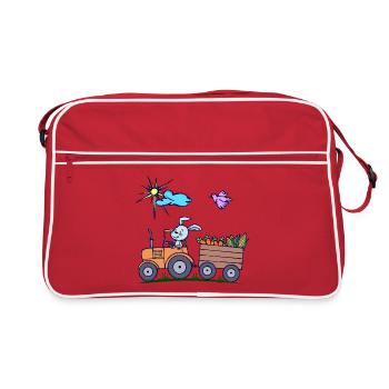 Tractor Farmer Field Vehicle Agricultural Machinery - Retro Bag - red/white - Front
