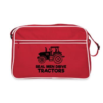 Cool Saying Tractor Commercial Vehicle Vehicle Builder - Retro Bag - red/white - Front