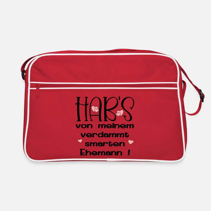 EHEPARTNER SPRÜCHE - SMARTER EHEMANN - HUMOR Retro Tasche