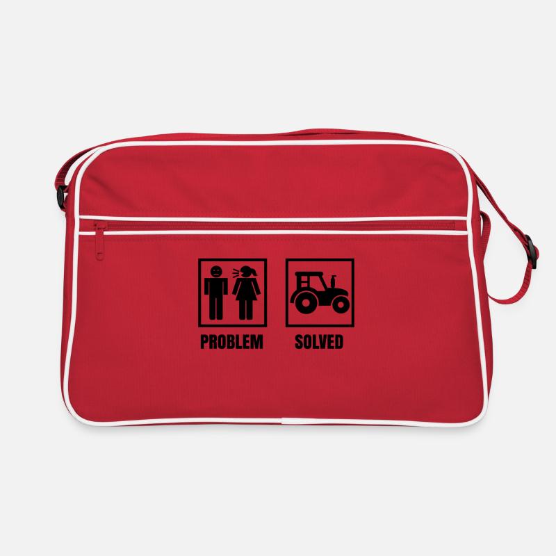 Fahrzeug Traktor Statement Bauer Ackerbau Landluft Retro Tasche