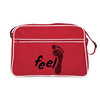 se sentir pieds nus; se sentir pieds nus; Pieds nus comme mode de vie - Sac Retro - rouge/blanc - Devant