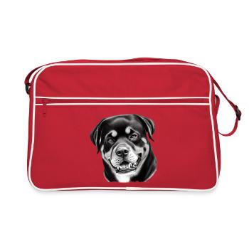 Magnifique Rottweiler - Sac Retro - rouge/blanc - Devant