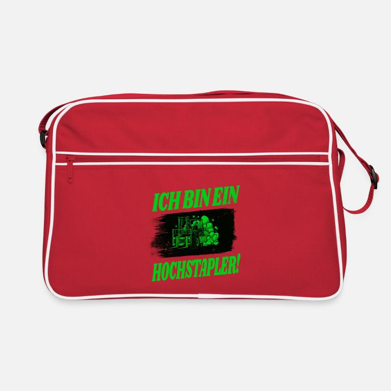 Gabelstapler Design Retro Tasche