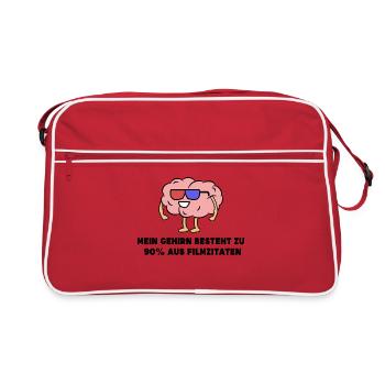 Movies Statement Movie Watching Theatre Streaming - Retro Bag - red/white - Front
