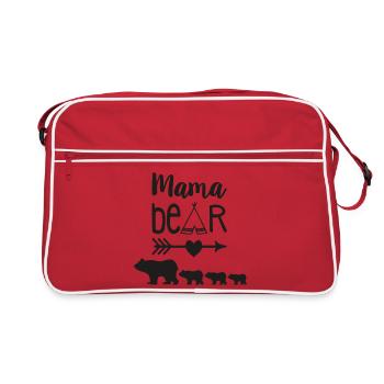 Mama Bear - Retro Bag - red/white - Front