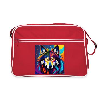 Wolf - Retro Bag - red/white - Front