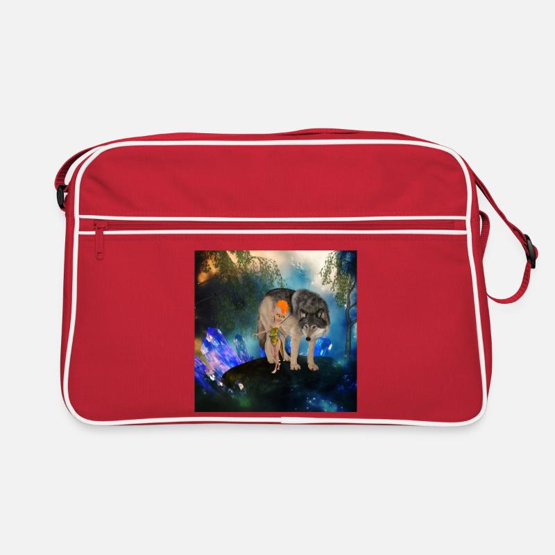 Deux amis improbables la fée et le loup Sac Retro