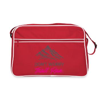 Ne vous inquiétez pas. Course en sentier. - Sac Retro - rouge/blanc - Devant